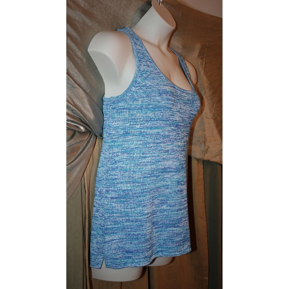 Size L Blue & White Sweater Knit Tank Top